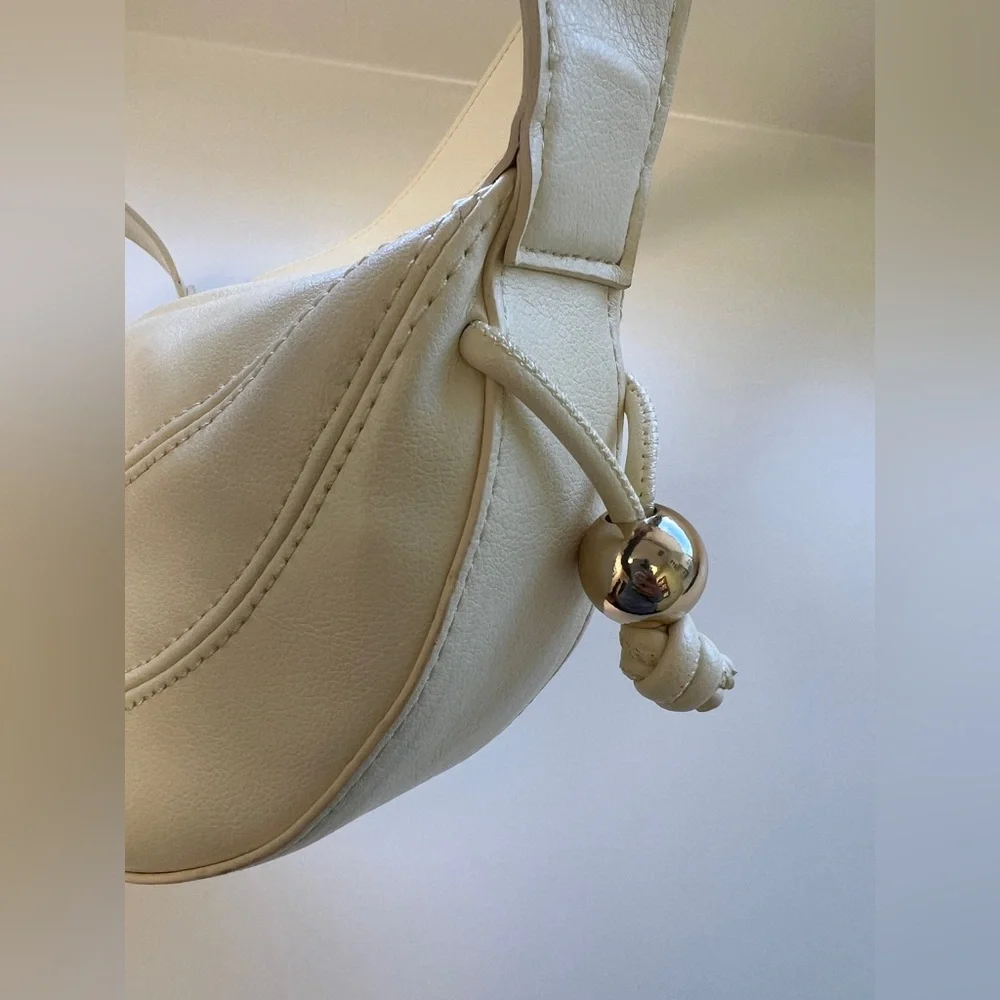 Zara‎ Cream Crossbody Purse Bag Gold Bohemian